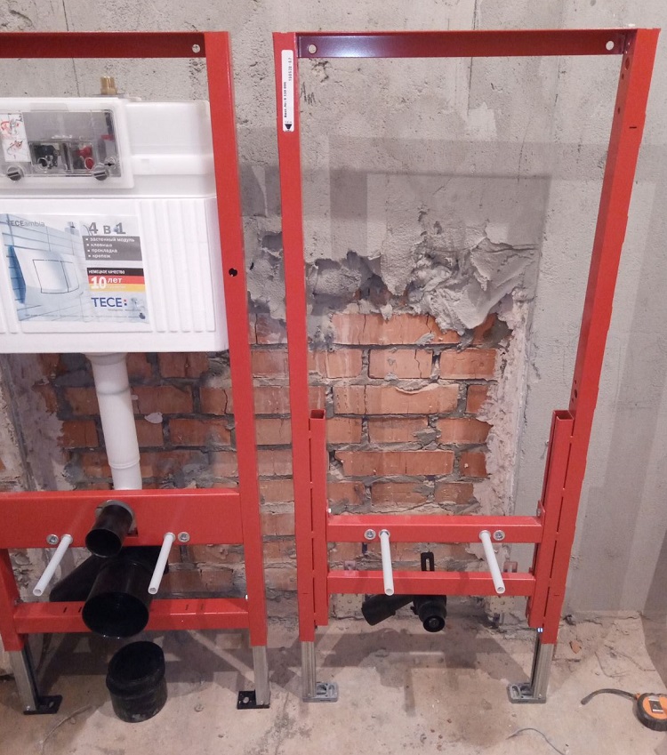 консоль унитаза и консоль биде